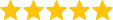 Five gold stars on black background