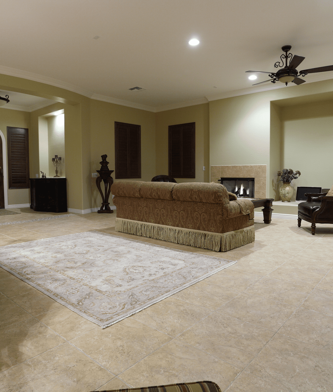 Spacious living room with elegant decor